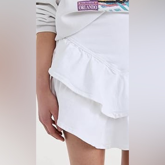 MOTHER Ruffle Mini Skirt in white NWOT - Picture 3 of 6